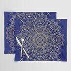 Moroccan Mandala - Gold Ink on Navy Placemat Gallery Image 1