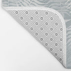 Palm leaves . Coastal blue Bath Mat Gallery Image 2