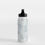 Palm leaves . Coastal blue Water Bottle Gallery Image 3