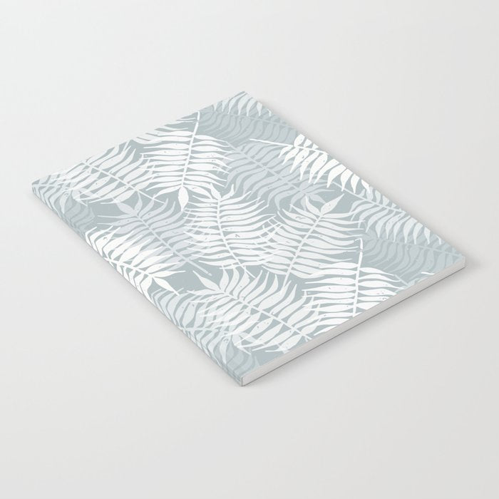 Palm leaves . Coastal blue Notebook Gallery Image 2