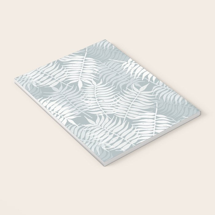 Palm leaves . Coastal blue Notebook Gallery Image 3