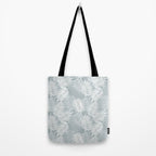 Palm leaves . Coastal blue Tote Bag Gallery Image 2