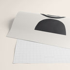 Black & White Minimalist Mid Century Paper collage Funky Black Ink Tribal Geometric by Ejaaz Haniff Wrapping Paper Gallery Image 2