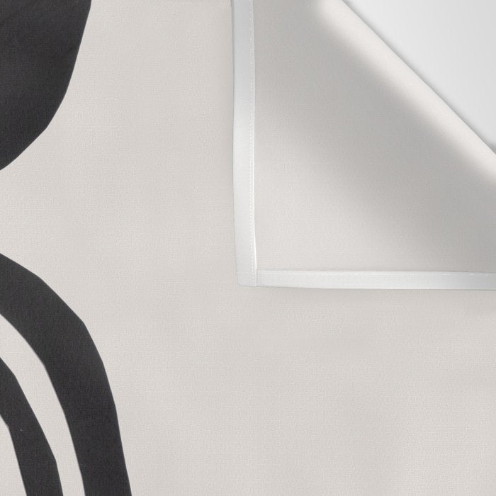 Black & White Minimalist Mid Century Paper collage Funky Black Ink Tribal Geometric by Ejaaz Haniff Wall Tapestry Gallery Image 3