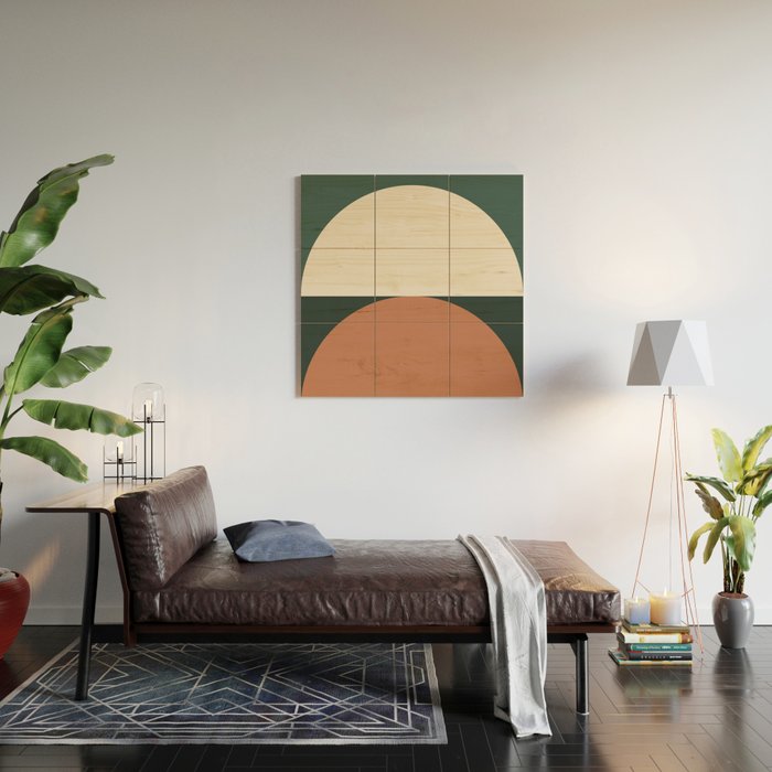Abstract Geometric 01E Wood Wall Art Gallery Image 2