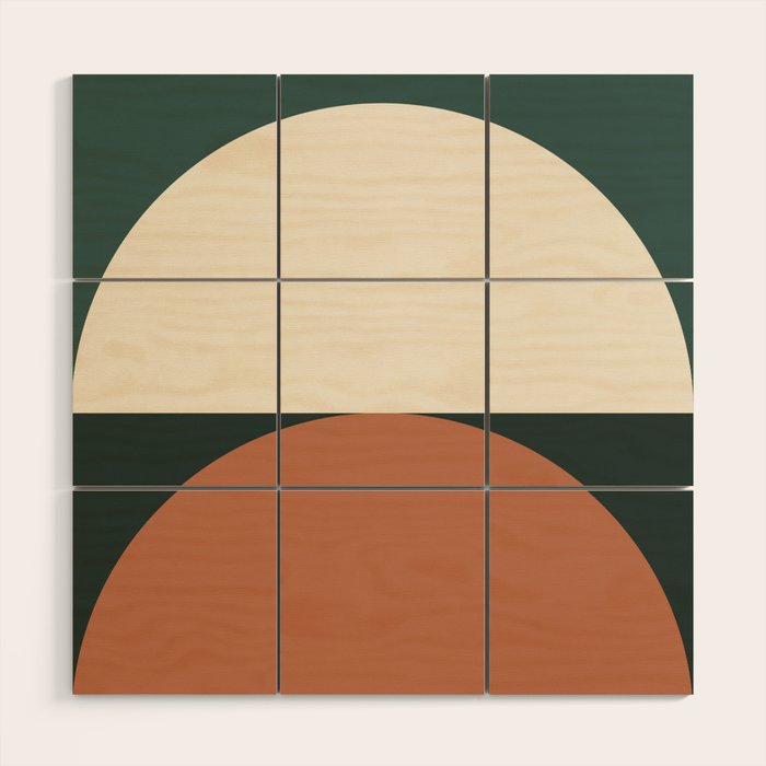 Abstract Geometric 01E Wood Wall Art Gallery Image 1