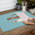 Playful Gangs in Bathtub Blue Outdoor Rug Gallery Image 2