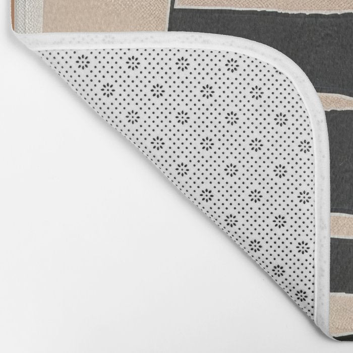 Black Cat with Bold Stripes Bath Mat Gallery Image 2