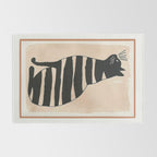 Black Cat with Bold Stripes Rug Gallery Image 2