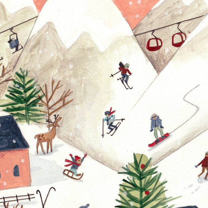 Skiing in snow mountains Coffee Mug Gallery Image 2