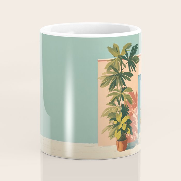 Tiger at Tropical Doorway Coffee Mug Gallery Image 4