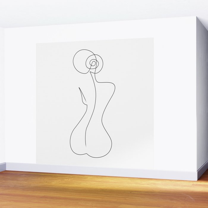 Single Back Line Wall Mural Gallery Image 2