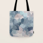 Beautiful Breeze II - Mint Aqua Navy Indigo Blue Blush Pink Abstract Nature Ocean Painting Art Print Tote Bag Gallery Image 1
