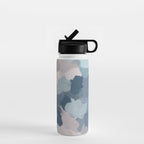 Beautiful Breeze II - Mint Aqua Navy Indigo Blue Blush Pink Abstract Nature Ocean Painting Art Print Water Bottle Gallery Image 1