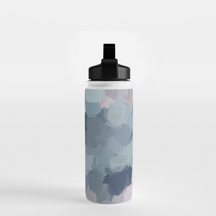 Beautiful Breeze II - Mint Aqua Navy Indigo Blue Blush Pink Abstract Nature Ocean Painting Art Print Water Bottle Gallery Image 2