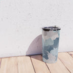 Beautiful Breeze II - Mint Aqua Navy Indigo Blue Blush Pink Abstract Nature Ocean Painting Art Print Travel Mug Gallery Image 4