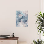 Beautiful Breeze II - Mint Aqua Navy Indigo Blue Blush Pink Abstract Nature Ocean Painting Art Print Poster Gallery Image 2