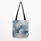Beautiful Breeze II - Mint Aqua Navy Indigo Blue Blush Pink Abstract Nature Ocean Painting Art Print Tote Bag Gallery Image 2