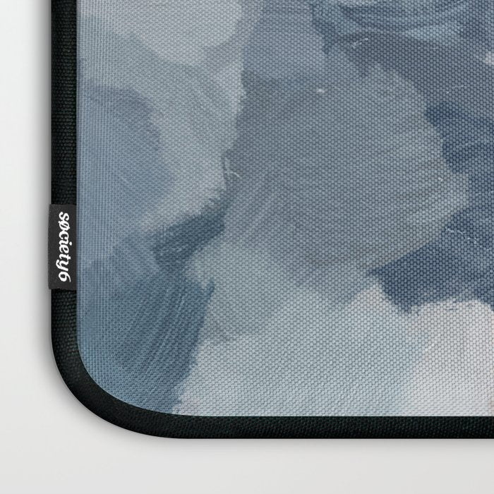 Beautiful Breeze II - Mint Aqua Navy Indigo Blue Blush Pink Abstract Nature Ocean Painting Art Print Laptop Sleeve Gallery Image 3