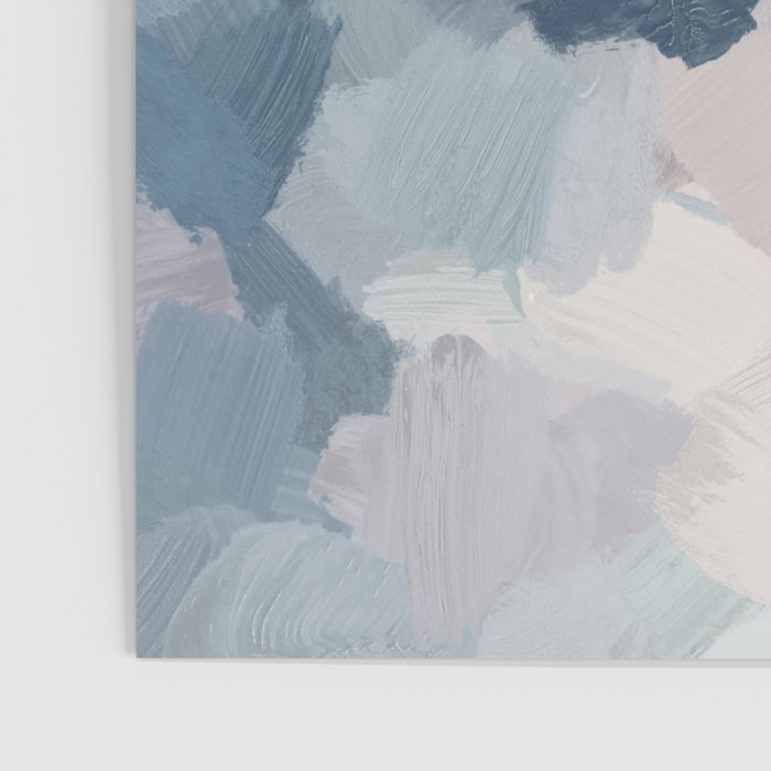 Beautiful Breeze II - Mint Aqua Navy Indigo Blue Blush Pink Abstract Nature Ocean Painting Art Print Poster Gallery Image 3