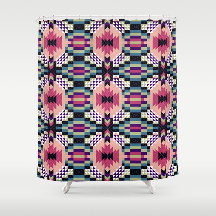 MP Tribal geometric B Shower Curtain Gallery Image 1