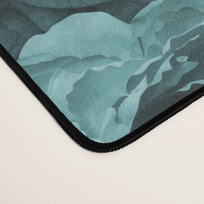 Lush Moody Flowers Baroque Teal Grandeur Desk Mat Gallery Image 4