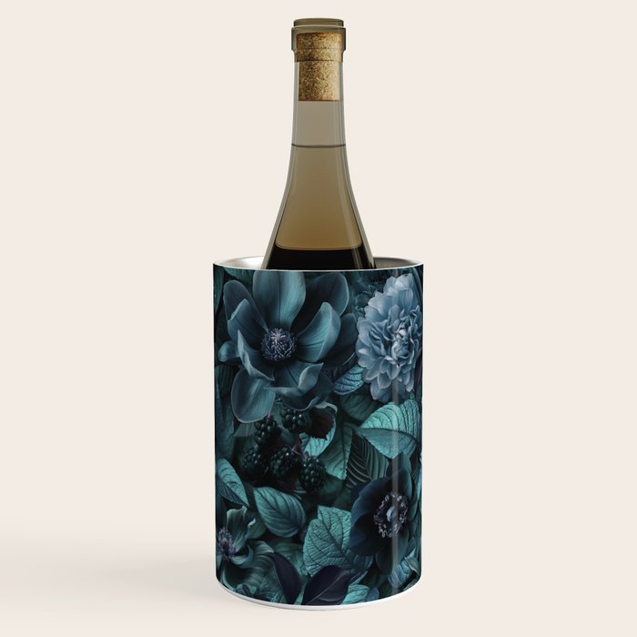 Lush Moody Flowers Baroque Teal Grandeur Wine Chiller Gallery Image 1