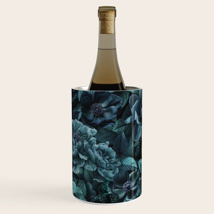 Lush Moody Flowers Baroque Teal Grandeur Wine Chiller Gallery Image 2
