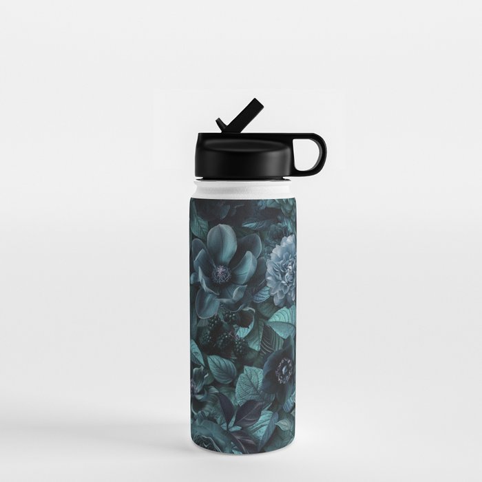 Lush Moody Flowers Baroque Teal Grandeur Water Bottle Gallery Image 1