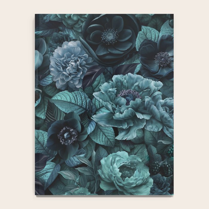 Lush Moody Flowers Baroque Teal Grandeur Notebook Gallery Image 4