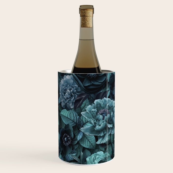 Lush Moody Flowers Baroque Teal Grandeur Wine Chiller Gallery Image 3