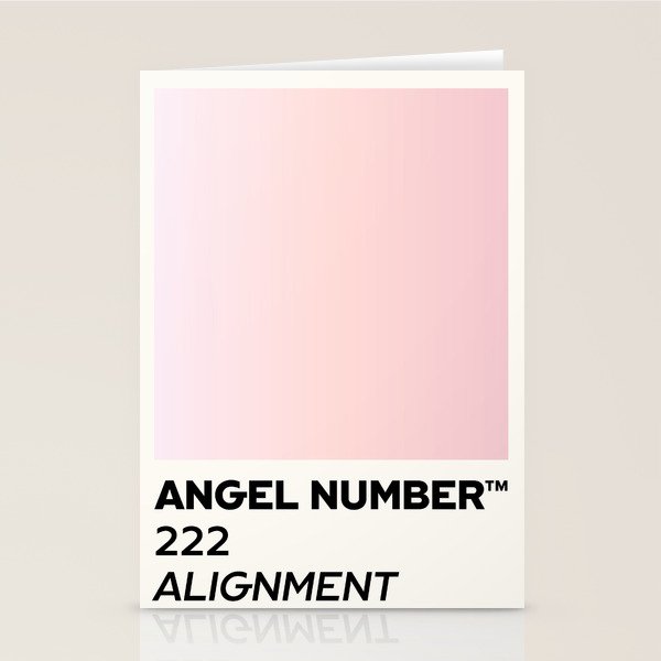 Angel number - 222 - alignment Stationery Card Gallery Image 1