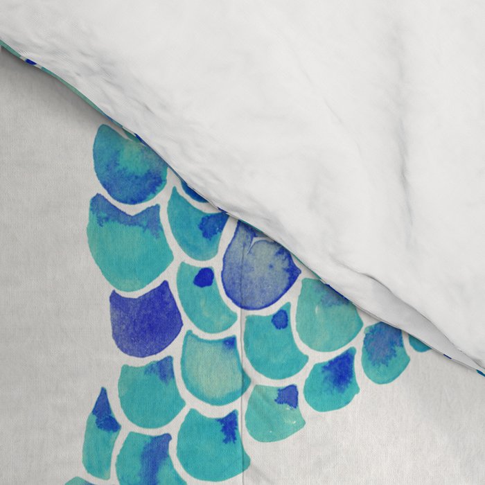 Indonesian Fish Duo - Navy & Turquoise Palette Comforter Gallery Image 4