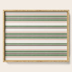 Daybed Stripe Ivory Green Multi Serving Tray Gallery Image 1