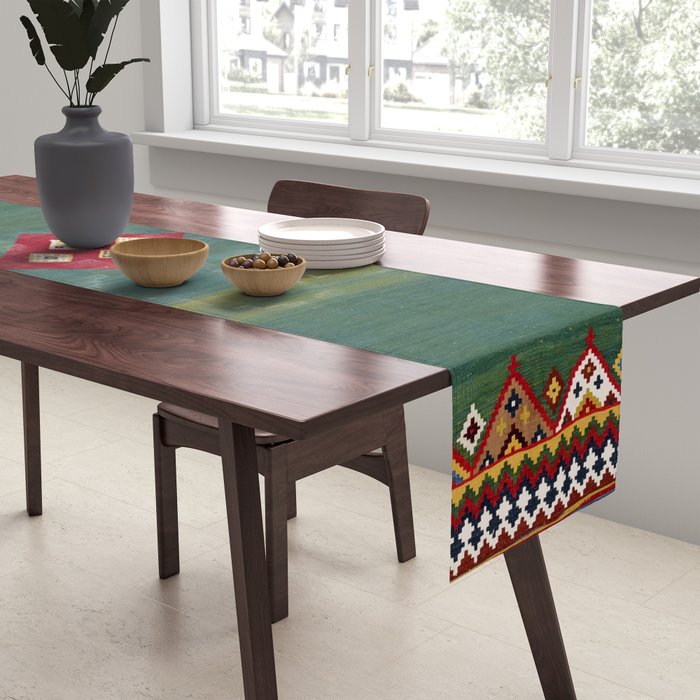 Qashqaâi Fars Southwest Persian Kilim Print Table Runner Gallery Image 2
