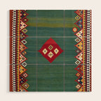 Qashqaâi Fars Southwest Persian Kilim Print Wood Wall Art Gallery Image 1