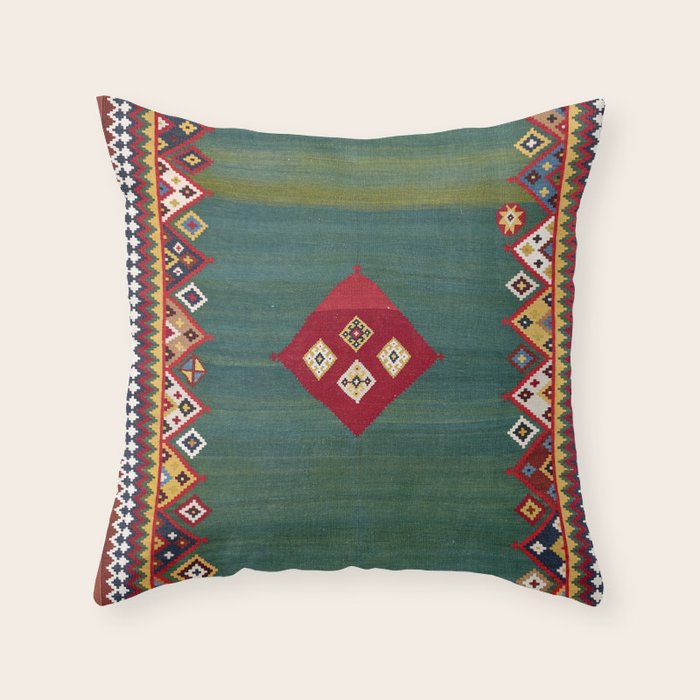 Qashqaâi Fars Southwest Persian Kilim Print Throw Pillow Gallery Image 6