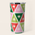 Retro Christmas Triangles Travel Mug Gallery Image 1