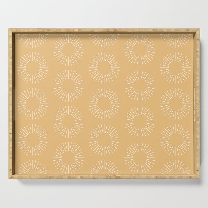 Minimalist Sunray Pattern XV Serving Tray Gallery Image 1