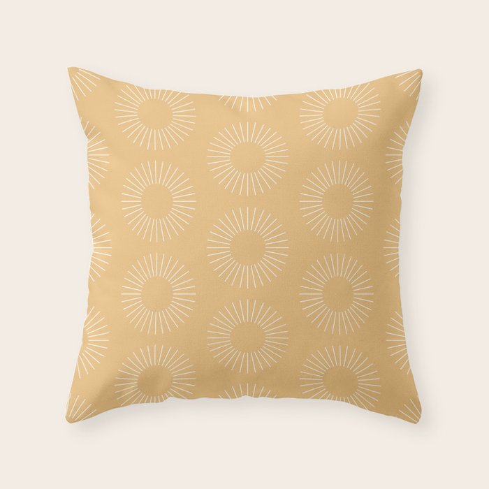 Minimalist Sunray Pattern XV Throw Pillow Gallery Image 6