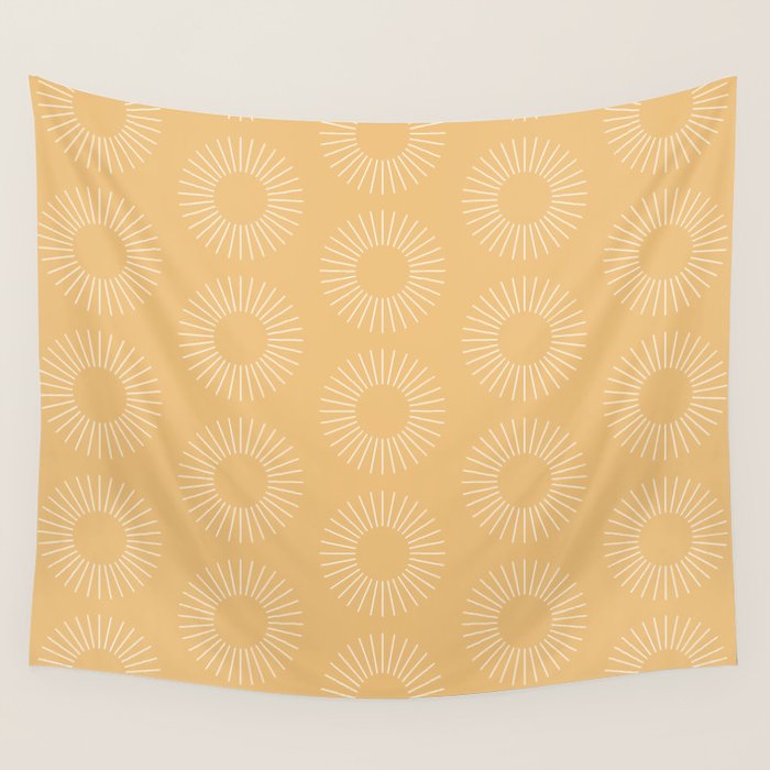 Minimalist Sunray Pattern XV Wall Tapestry Gallery Image 4