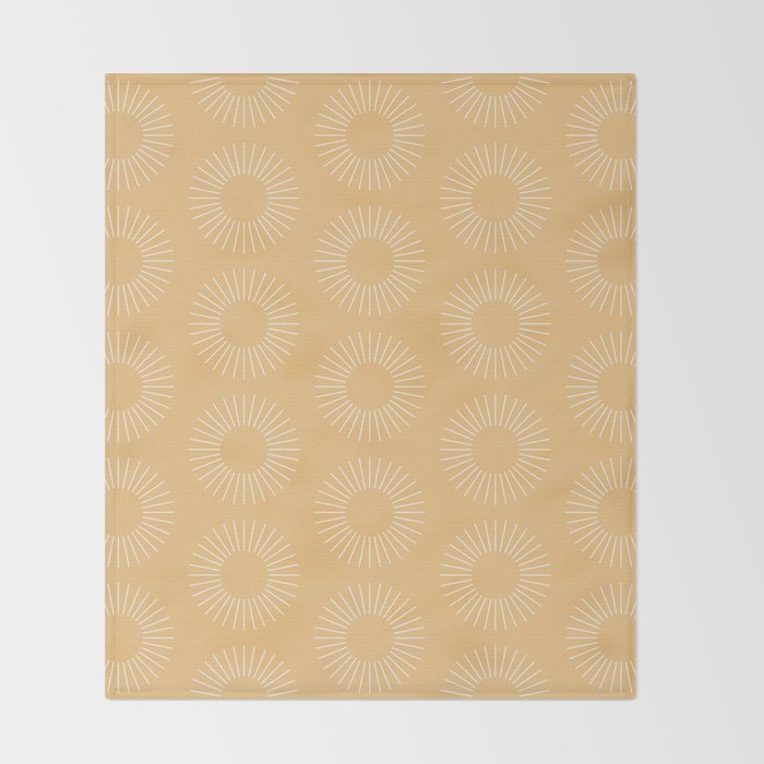 Minimalist Sunray Pattern XV Throw Blanket Gallery Image 2