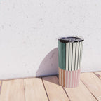 Color Block Line Abstract V Colorful Retro Travel Mug Gallery Image 4