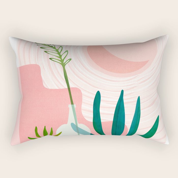 Pink Desert Abstract Landscape Rectangular Pillow Gallery Image 1