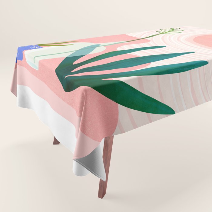Pink Desert Abstract Landscape Tablecloth Gallery Image 1