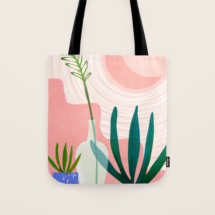 Pink Desert Abstract Landscape Tote Bag Gallery Image 1