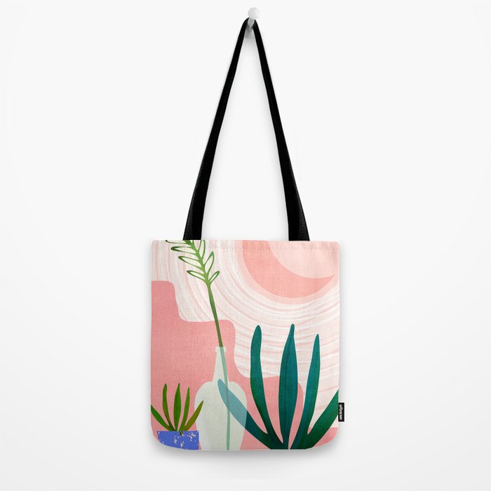 Pink Desert Abstract Landscape Tote Bag Gallery Image 2