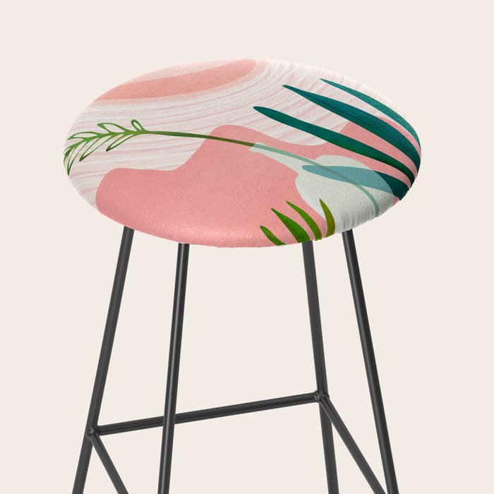 Pink Desert Abstract Landscape Stool Gallery Image 2