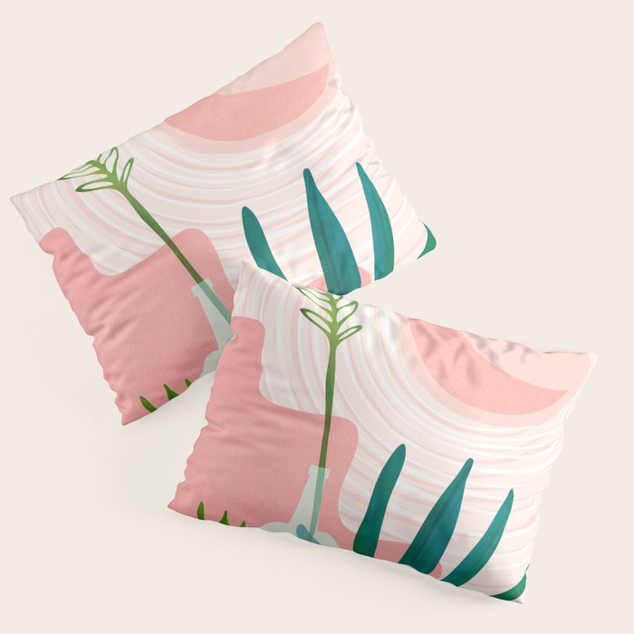 Pink Desert Abstract Landscape Pillow Sham Gallery Image 3