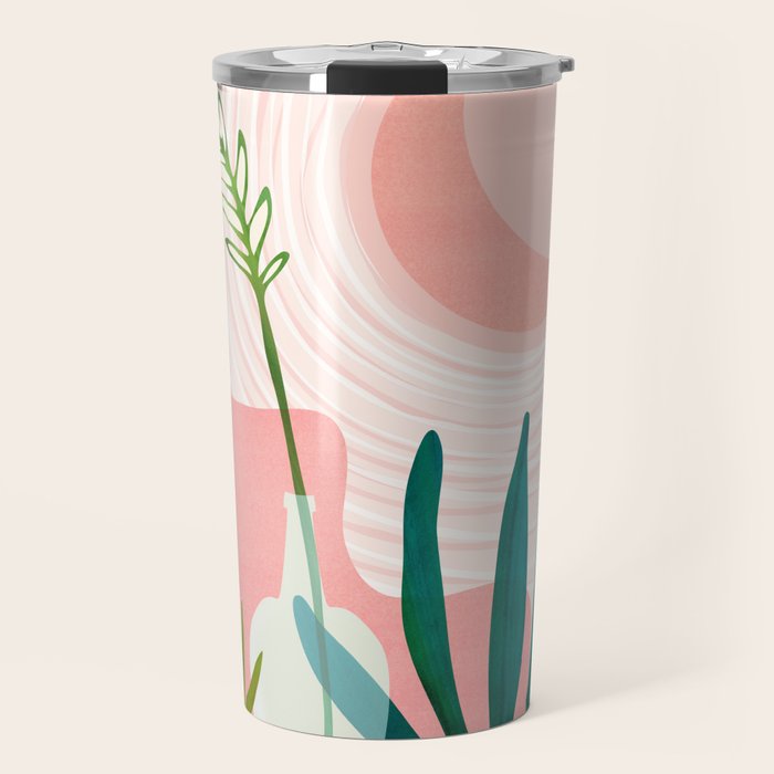 Pink Desert Abstract Landscape Travel Mug Gallery Image 1